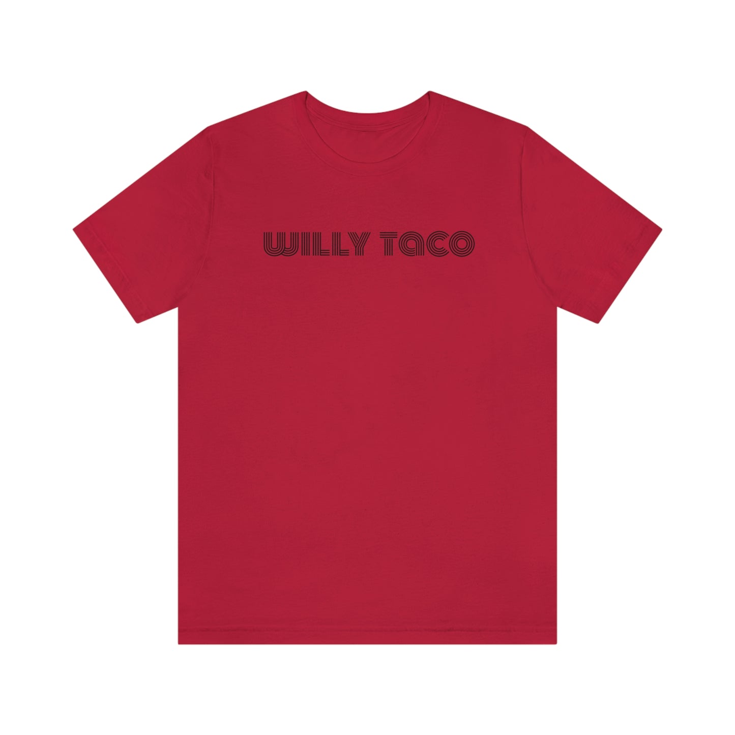 Willy Taco lined logo Short Sleeve Tee