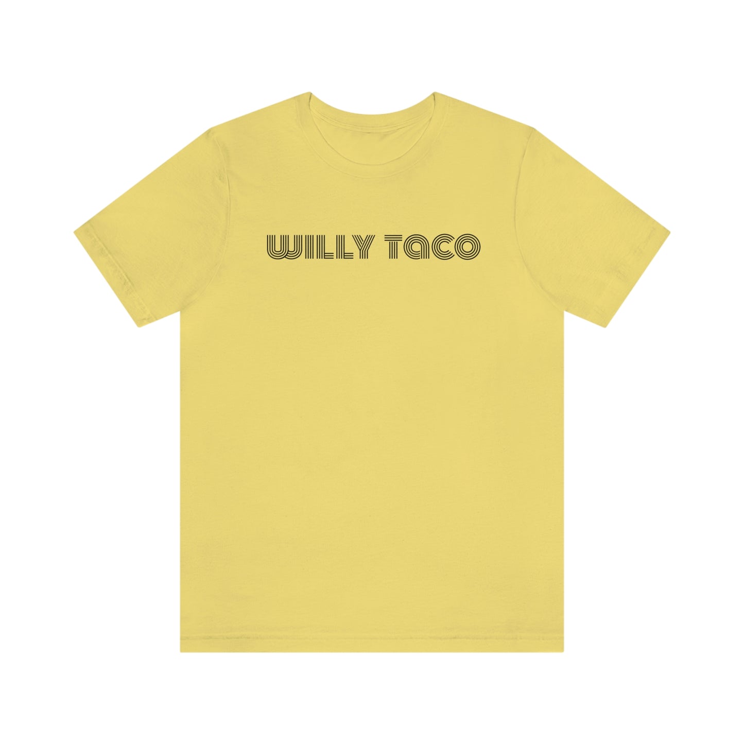 Willy Taco lined logo Short Sleeve Tee