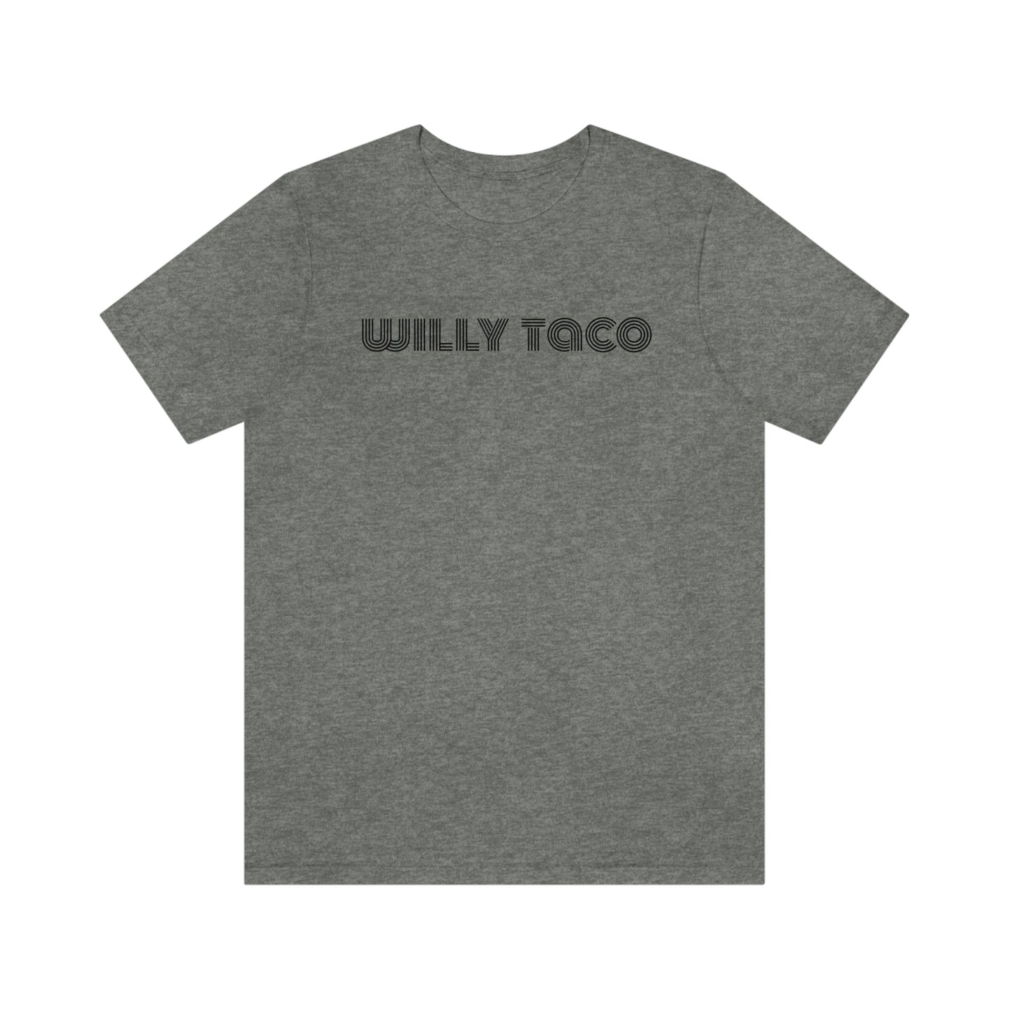 Willy Taco lined logo Short Sleeve Tee