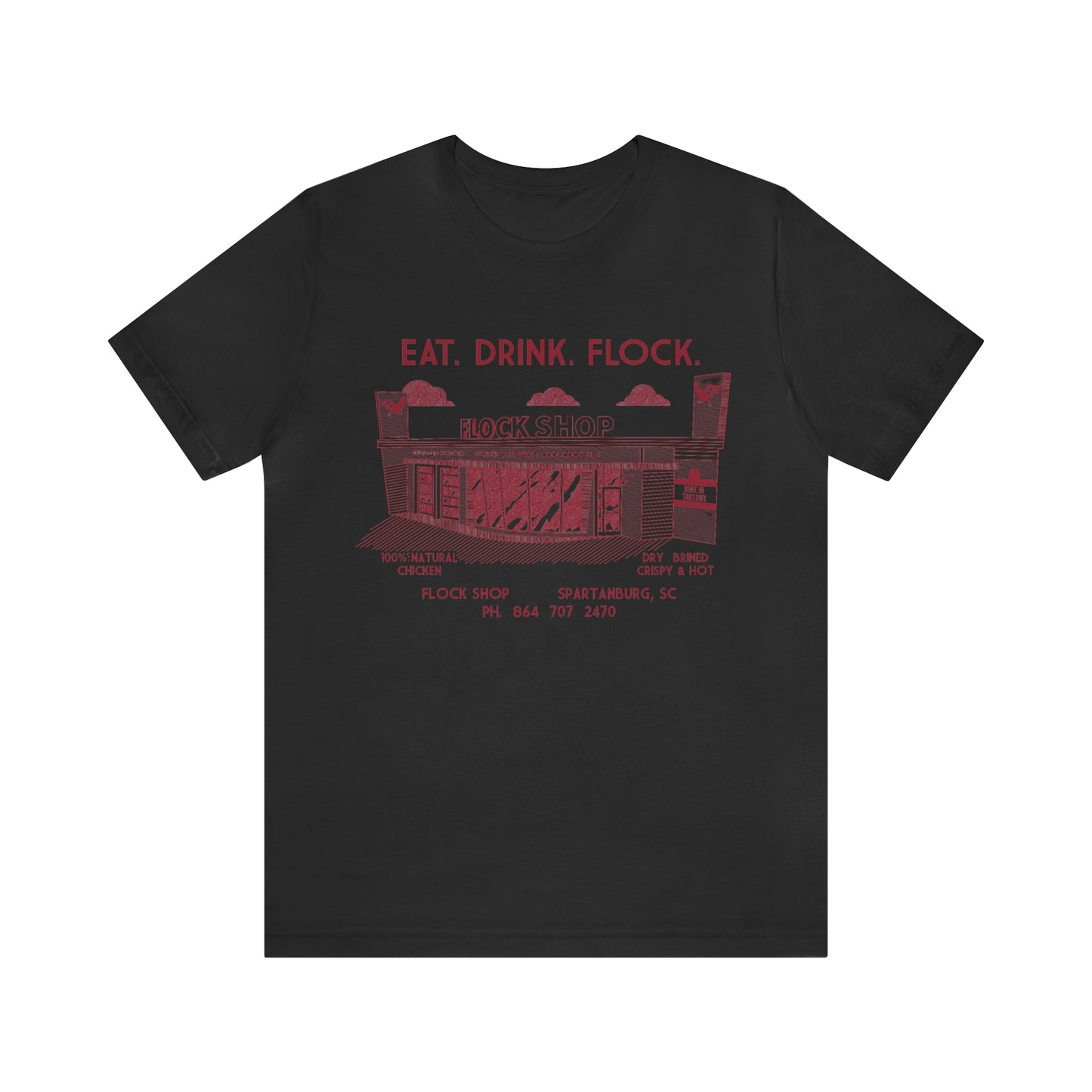 Flock Shop Building Short Sleeve Tee (red)