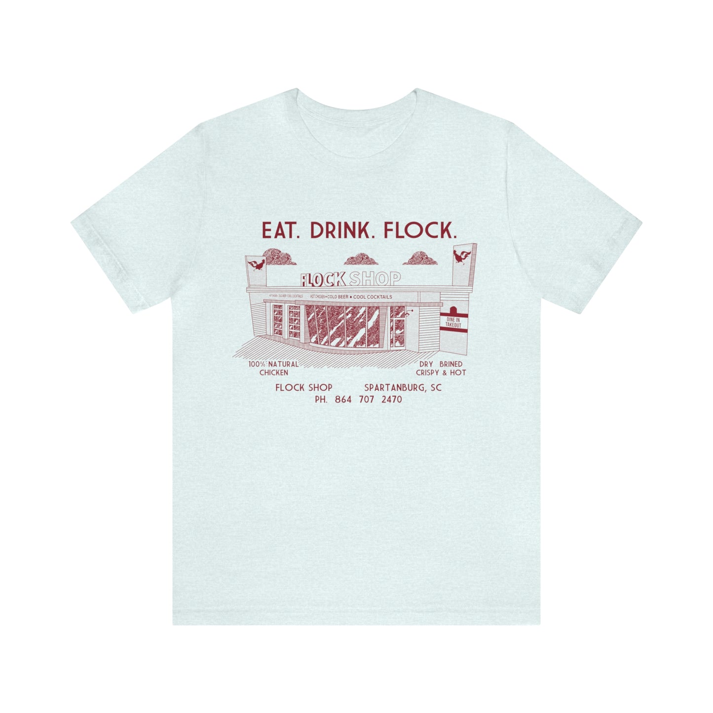 Flock Shop Building Short Sleeve Tee (red)