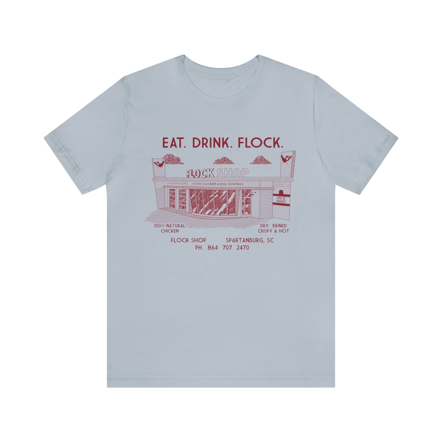 Flock Shop Building Short Sleeve Tee (red)