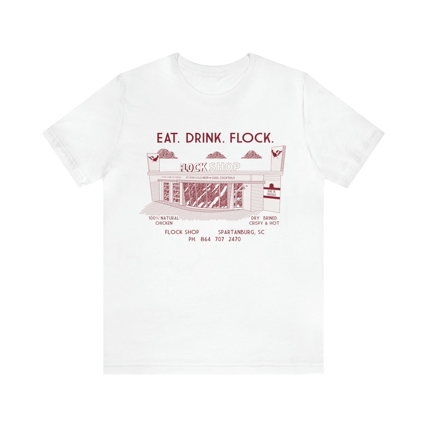 Flock Shop Building Short Sleeve Tee (red)