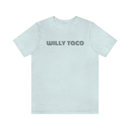 Willy Taco lined logo Short Sleeve Tee